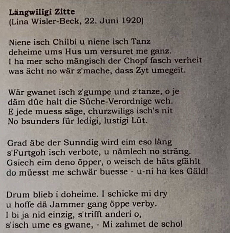 LÄNGWILIGI ZITTE ODER TIPPS GEGEN DEN CORONA-BLUES